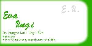 eva ungi business card
